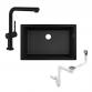 hansgrohe S510-U660 k�kkenvask i komposit m/Talis M54 k�kkenvandhane i mat sort