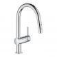Grohe NEW Minta k�kkenarmatur m/udtr�k og Dual spray - Krom