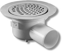 Purus Afl�bssk�l til Vinyl 75 mm med rustfri rist