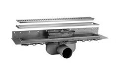 Purus Line komplet afl�bspakke 800 mm - Vandret udl�b �50 - Rustfrit st�l