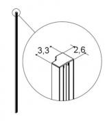 Dansani Match Anslagsliste 8 til model A,B,C - Smal - Mat sort