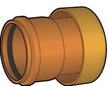 PVC-overgang 200-200mm, fra PVC-r�r til betonmuffe