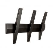 Hoigaard Tangent-3 knagerække - Sort/sort Hoigaard Tangent-3 knagerække - Sort/sort