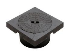 Ulefos 315 mm karm/d�ksel m/l�s, firkantet, fast, 12,5 t, GG