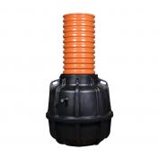 Wavin 1000/425 x 1857 x 40 mm pumpebr�nd gr�t spildevand med Grundfos pumpe