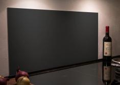 Firkantet st�nkplade til k�kken - 60 x 30 cm - Mat sort glas