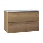 Nortiq Brazil 80 One-box møbelsæt m/skuffer - Flatpack - Halifax eg