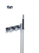 Vola 5173KRT9 Termostatblander med h�ndbruser og 3-hulsplade - Krom