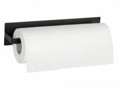 Wenko Ima k�kkenrulleholder til v�g - Mat sort - Skruefri