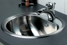 Eico ALANTIS R �46 h�ndvask t/nedf�ldning - 1 hanehul - Med overl�b - Rustfri st�l