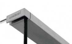 Unidrain Glassline topstang - Venstrestillet brusevæg Unidrain Glassline topstang - Venstrestillet brusevæg