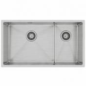 Lavabo Kubus 780 Soft Slim k�kkenvask med skyllesk�l - Rustfrit st�l