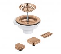 Grohe afl�bss�t til k�kkenvask inkl. drejeknap - B�rstet warm sunset