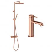 Damixa Iris komplet pakke til badev�relse - B�rstet kobber