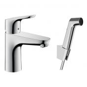 hansgrohe Focus 100 h�ndvaskarmatur m/h�ndbruser og push-open bundventil