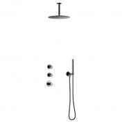 Damixa Iris XS 2 brusesystem til indbygning - Loft - B�rstet grafitgr�