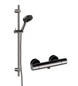 Damixa Silhouet komplet brusesystem - B�rstet grafitgr�