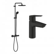 Grohe komplet pakke til badev�relset - Mat sort