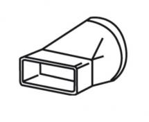 Thermex fladkanal overgang - 220x90 MM - �150
