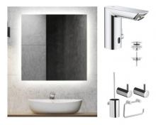 Badev�relse makeover - 60 cm spejl m/varme, lys og ber�ringsfrit armatur