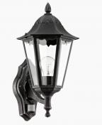Eglo Navedo udend�rs v�glampe m/sensor - Sort/silver patina