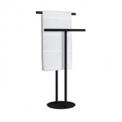 Smedbo Outline dobbelt h�ndkl�deholder til gulvplacering - Mat sort