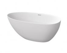 Str�mberg Fermo oval fritst�ende badekar 1700x850 mm - Mat hvid