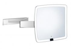 Smedbo Outline Square kosmetikspejl m/LED, sensor og 7 x forst�rrelse - Krom