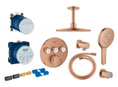 Grohe SmartControl komplet brusesystem med SmartActive brus til indbygning/loft - B�rstet Warm Sunset