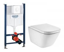 Laufen Roca Gap RIMless toiletpakke inkl. s�de m/softclose, cisterne og hvid betjening