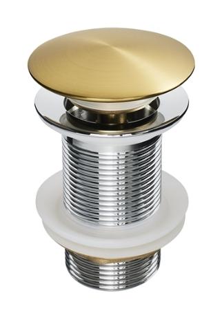 Hafa bundventil til h&aring;ndvask uden overl&oslash;b - B&oslash;rstet messing