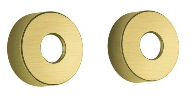 Damixa rosetter - 2 styk - B&oslash;rstet messing