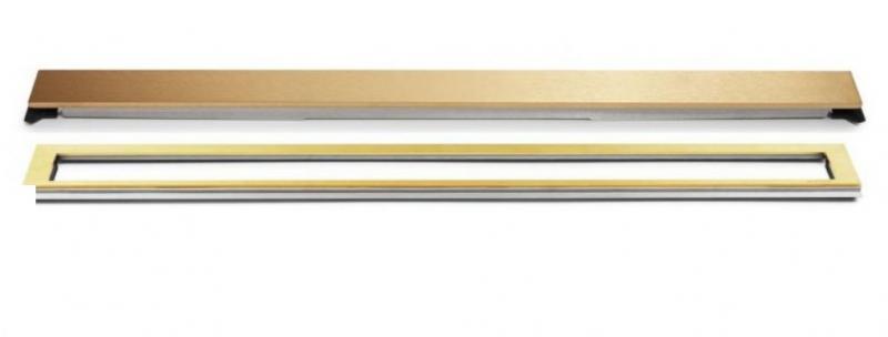 Unidrain afl&oslash;b 900 mm/10 mm ramme - B&oslash;rstet messing