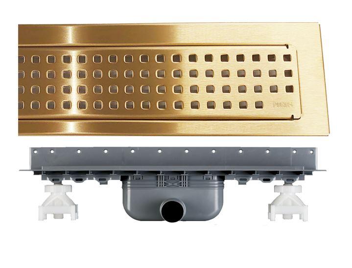 Purus Line CHESS afl&oslash;bspakke 800 mm - vandret - B&oslash;rstet messing