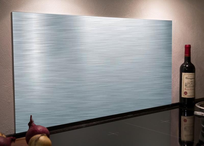 Firkantet st&aelig;nkplade til k&oslash;kken - 60 x 30 cm - Rustfrit st&aring;l