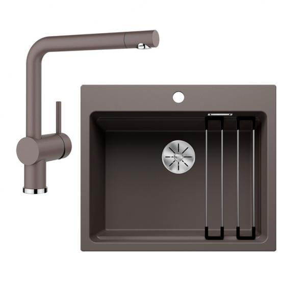 Blanco Etagon 6 k&oslash;kkenvask m/Linus k&oslash;kkenarmatur - Vulkangr&aring;