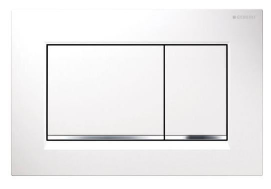 Geberit Sigma 20 Square betjeningsplade - Hvid/krom