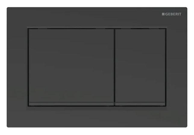 Geberit Omega 20 Square betjeningsplade easy-to-clean-belagt - Mat sort/sort Geberit Omega 20 Square betjeningsplade easy-to-clean-belagt - Mat sort/sort