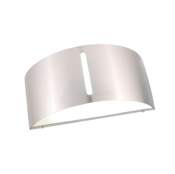 Lutec Architectural Bonn udend&oslash;rslampe til v&aelig;g - Rustfrit st&aring;l