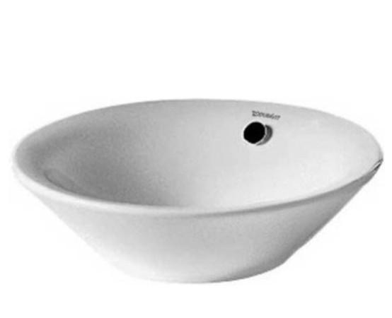 Duravit Starck 1 &Oslash;53 fritst&aring;ende bowlevask - Uden hanehul - Med overl&oslash;b