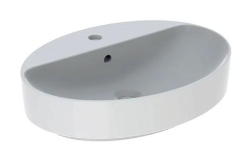 Geberit Variform 60 fritst&aring;ende bowlevask m/bagkant - Med 1 hanehul