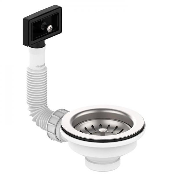 Lavabo Basic S2 bundventils&aelig;t m/overl&oslash;b - Rustfrit st&aring;l