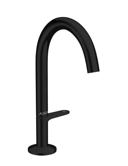 Hansgrohe AXOR One Select 170 h&aring;ndvaskarmatur m/push-open bundventil - Mat sort