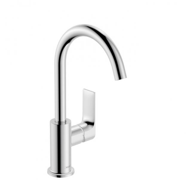 Hansgrohe Rebris E 210 h&aring;ndvaskarmatur m/bundventil og svingtud - Krom