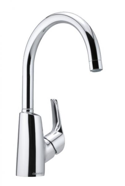 Damixa Rowan h&aring;ndvaskarmatur m/bundventil og svingtud - H&oslash;j tud