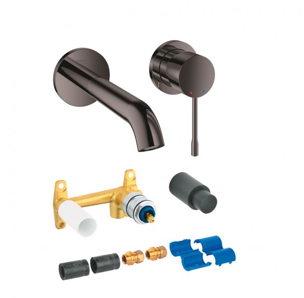 Grohe Essence New komplet armatur til indbygning i væg - Poleret hard graphite Grohe Essence New komplet armatur til indbygning i væg - Poleret hard graphite