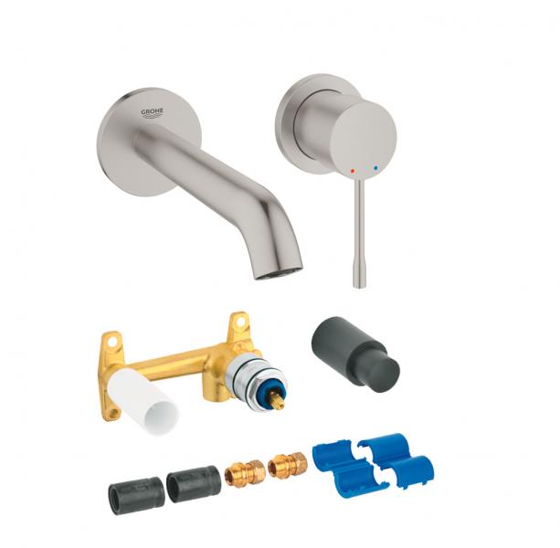 Grohe Essence New komplet armatur til indbygning i væg - Supersteel Grohe Essence New komplet armatur til indbygning i væg - Supersteel