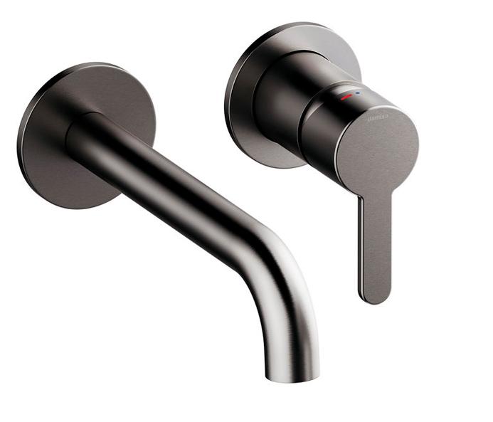 Damixa Silhouet armatur til indbygning i v&aelig;g - B&oslash;rstet grafitgr&aring;