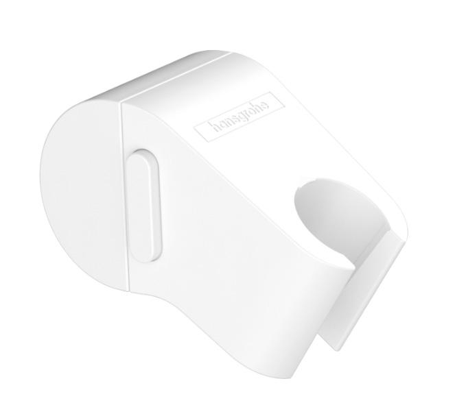Hansgrohe WallStoris push h&aring;ndbruserholder - Mat hvid