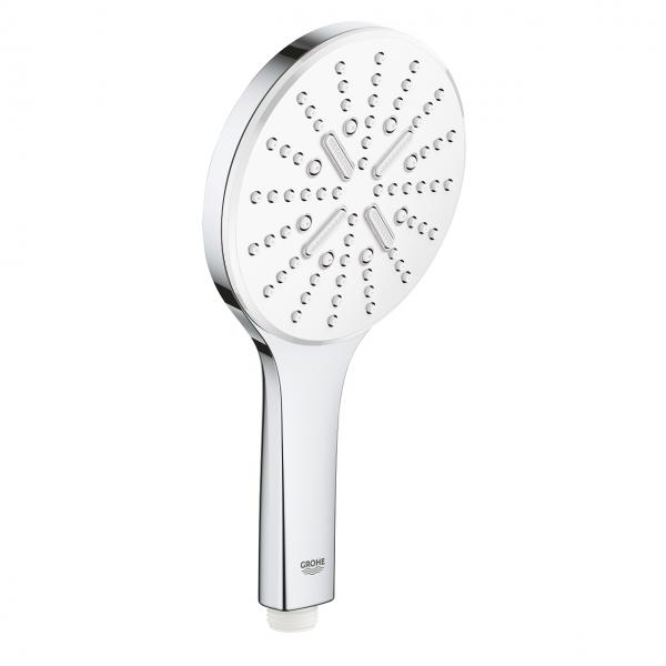 Grohe Rainshower SmartActive h&aring;ndbruser - 3 spray - Krom/hvid